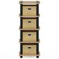 HOMLUX 5-Tier Tall Corner Open Bookshelf with 4 Storage Bins in Oak and Black, , large