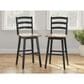 Ashley Wildenauer Swivel Bar Stool in Brown and Satin Black, , large