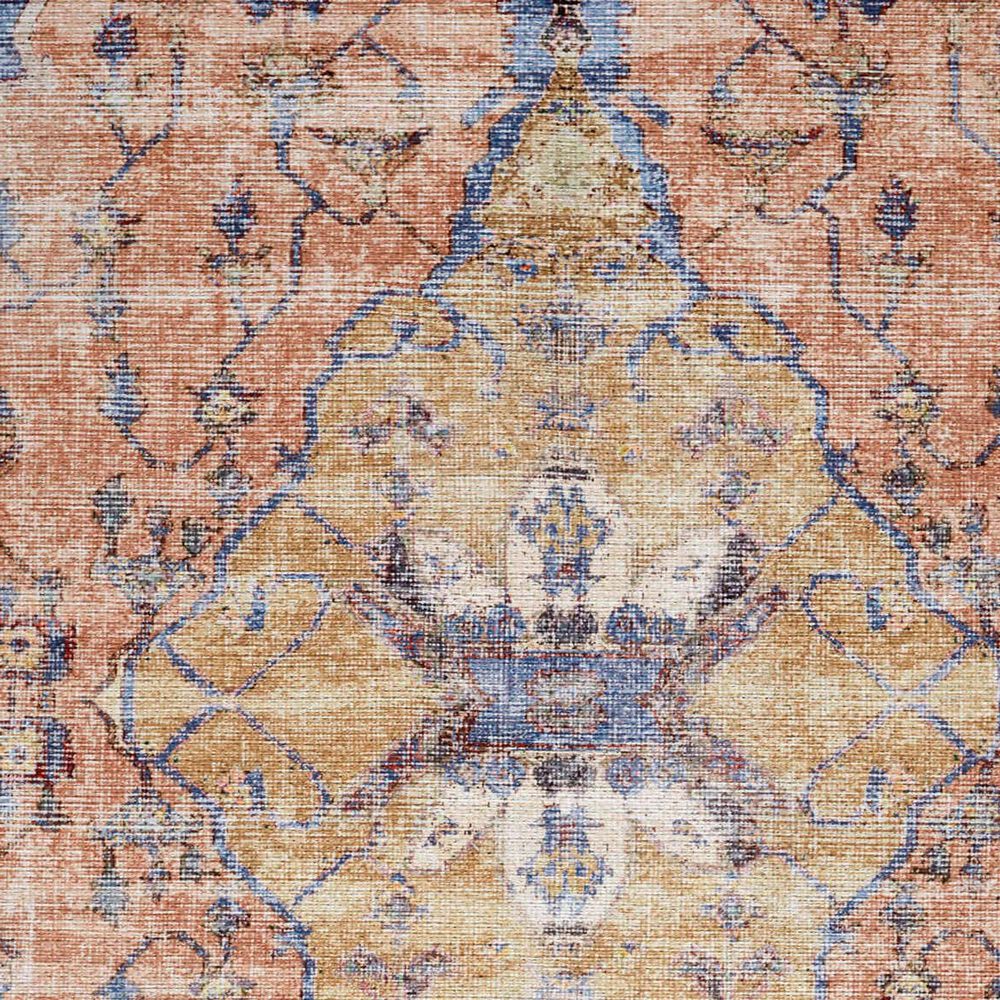 Feizy Percy 7&#39;10&quot; x 9&#39;10&quot; Rust and Blue Area Rug, , large