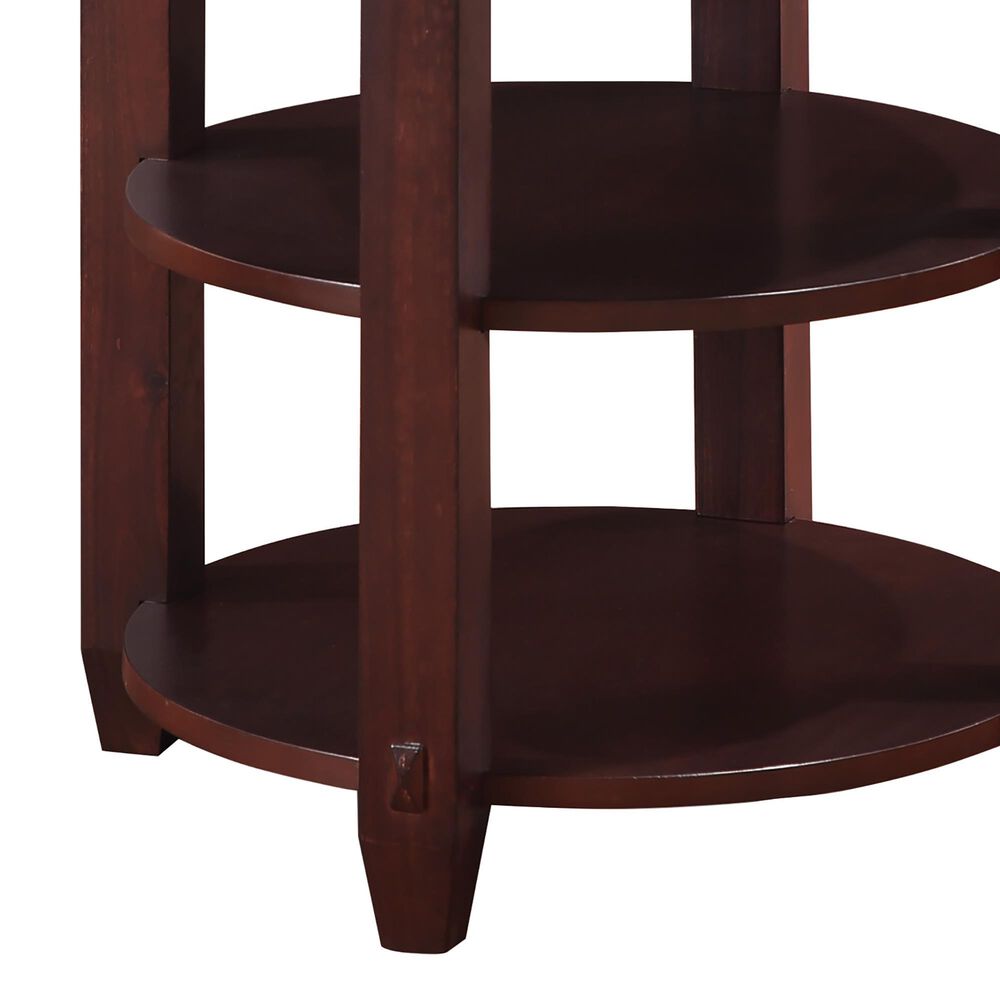 OSP Home Lane Round End Table in Espresso, , large