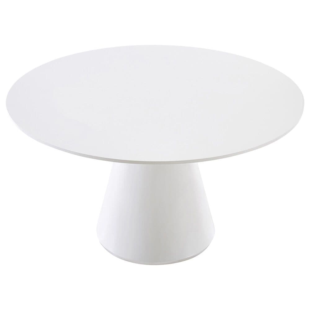 Moe&#39;s Home Collection Otago 54&quot; Round Dining Table in White - Table Only, , large