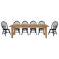 Crystal City Sommerset 7-Piece Rectangular Dining Set in Natural Oak and Black, , large