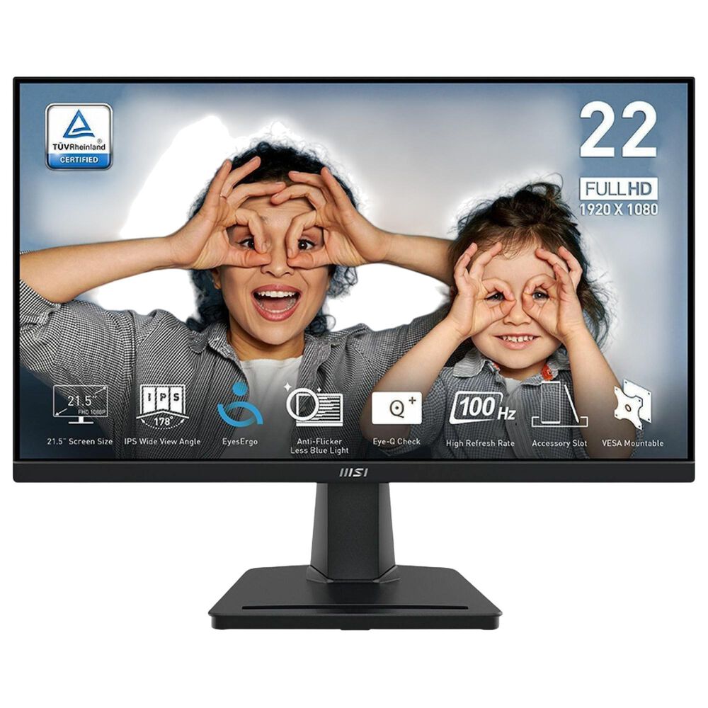 MSI 22" Pro MP225 Full HD Business Monitor in Black, , large
