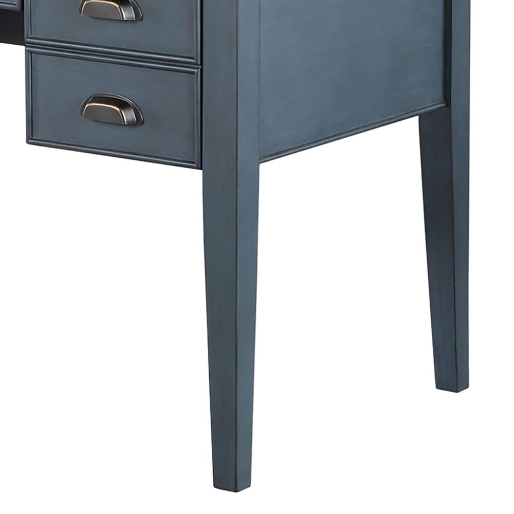 Wycliff Bay Fairmont 54&quot; Half Pedestal Desk in Dusty Blue, , large