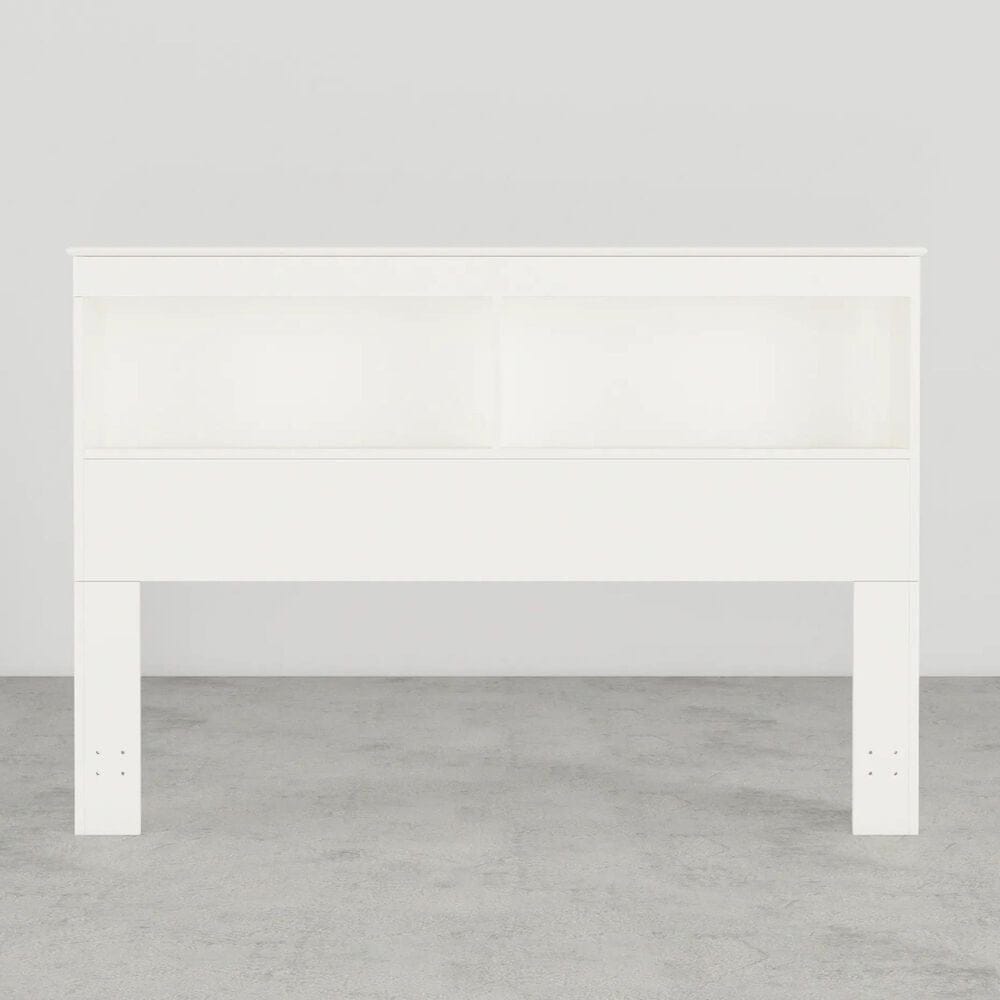 Lemoore Essential Full/Queen Bookcase Headboard in Rockport White, , large