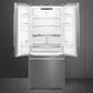 SMEG 16 Cu. Ft. Freestanding French Door Refrigerator in Stainless Steel, , large