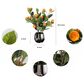 HOMLUX 19" Artificial Orange Fruit Plant with Faux Fruit and Silver Planter, , large