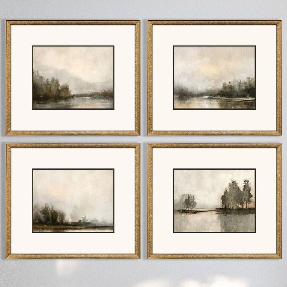 Paragon 20" x 23" Muted Horizons Wall Art in Gray (Set of 4), , large