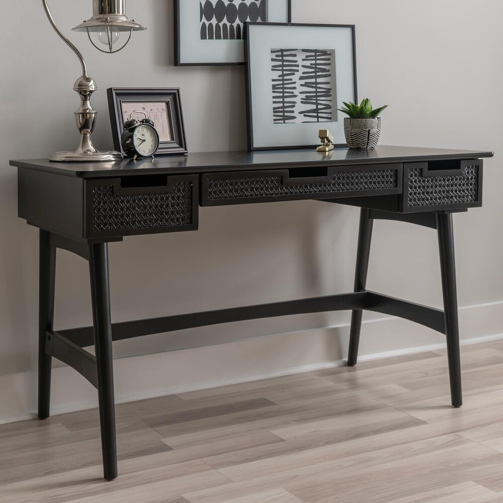 Linon Home Decor Ryker Writing Desk in Black, , large