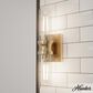 Hunter Lenlock 16" 2-Light Vanity with Seeded Shade in Alturas Gold, , large