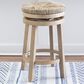 Linon Home Decor Morgan Swivel Counter Stool in Natural, , large
