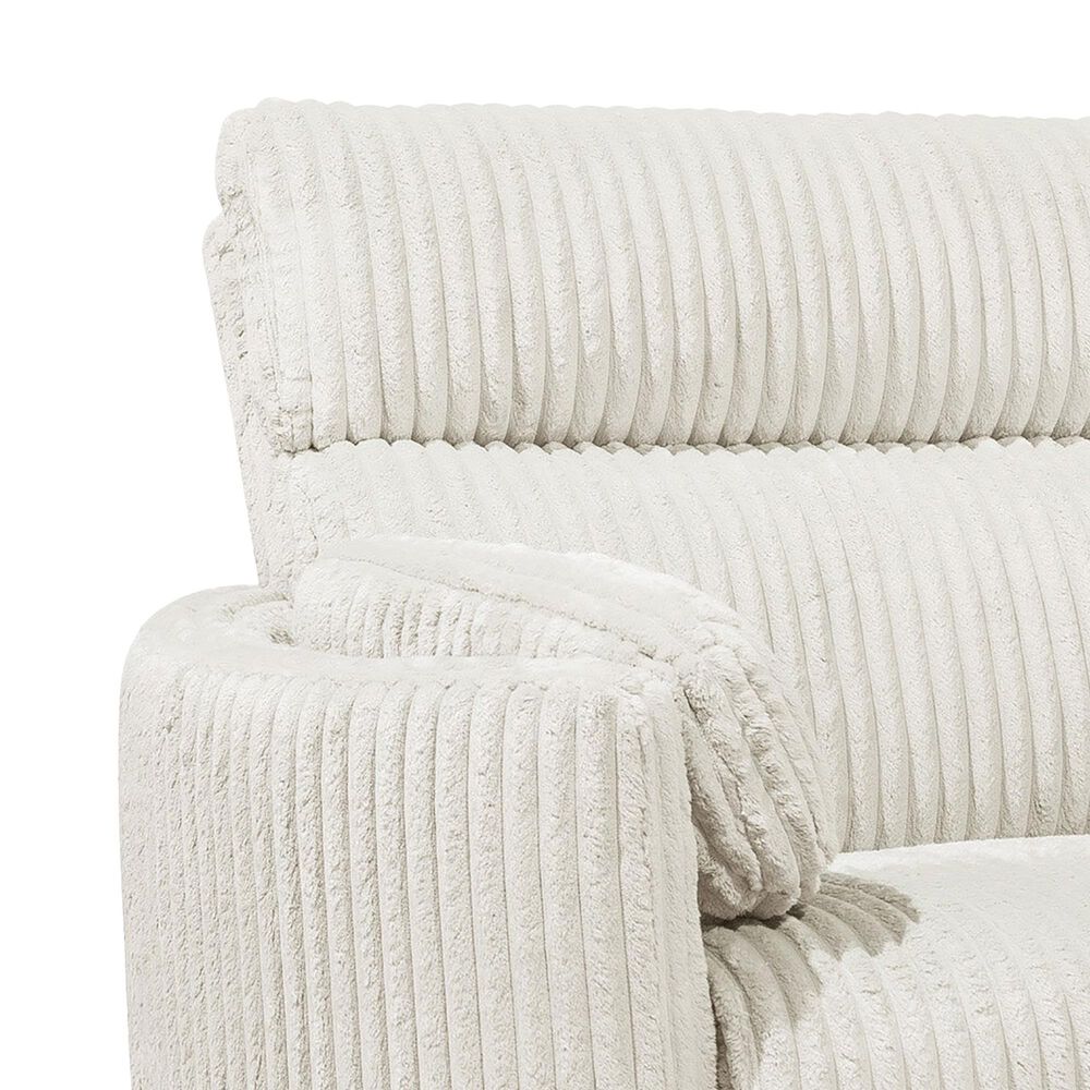 Simeon Collection XL Power Glider Recliner in Mega Ivory, , large