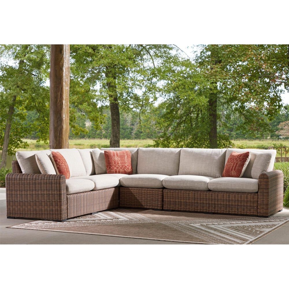 Ashley Dolan Creek 4-Piece Outdoor Sectional in Beige, , large