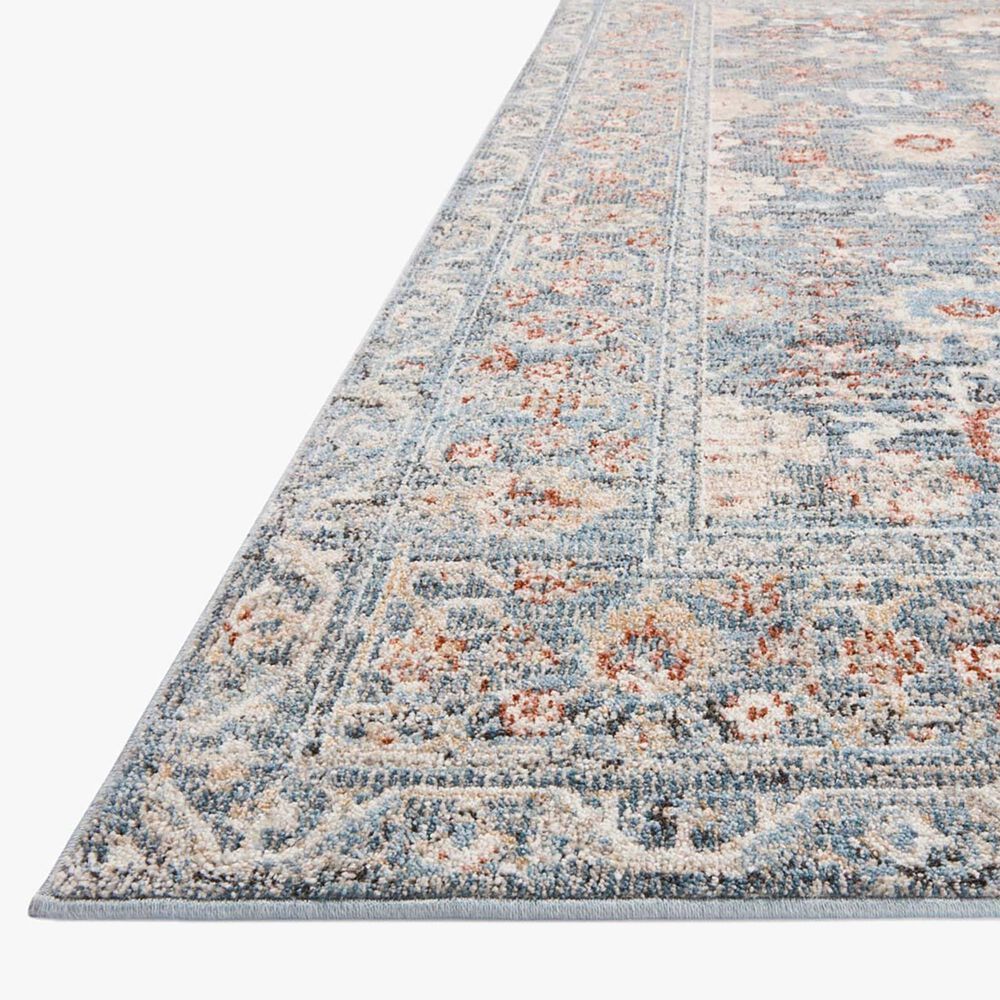 Loloi II Odette 2&#39;3&quot; x 3&#39;10&quot; Sky and Rust Area Rug, , large