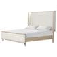 Furniture of America Candra Queen Upholstered Panel Bed in Natural Oak, , large