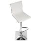 Lumisource Masters Swivel Adjustable Barstool with White Cushion in Chrome, , large