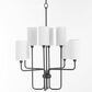 Quorum Charlotte 8-Light Chandelier in Matte Black, , large