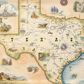 Xplorer Maps Texas Map Small Rectangular Wood Serving Tray, , large