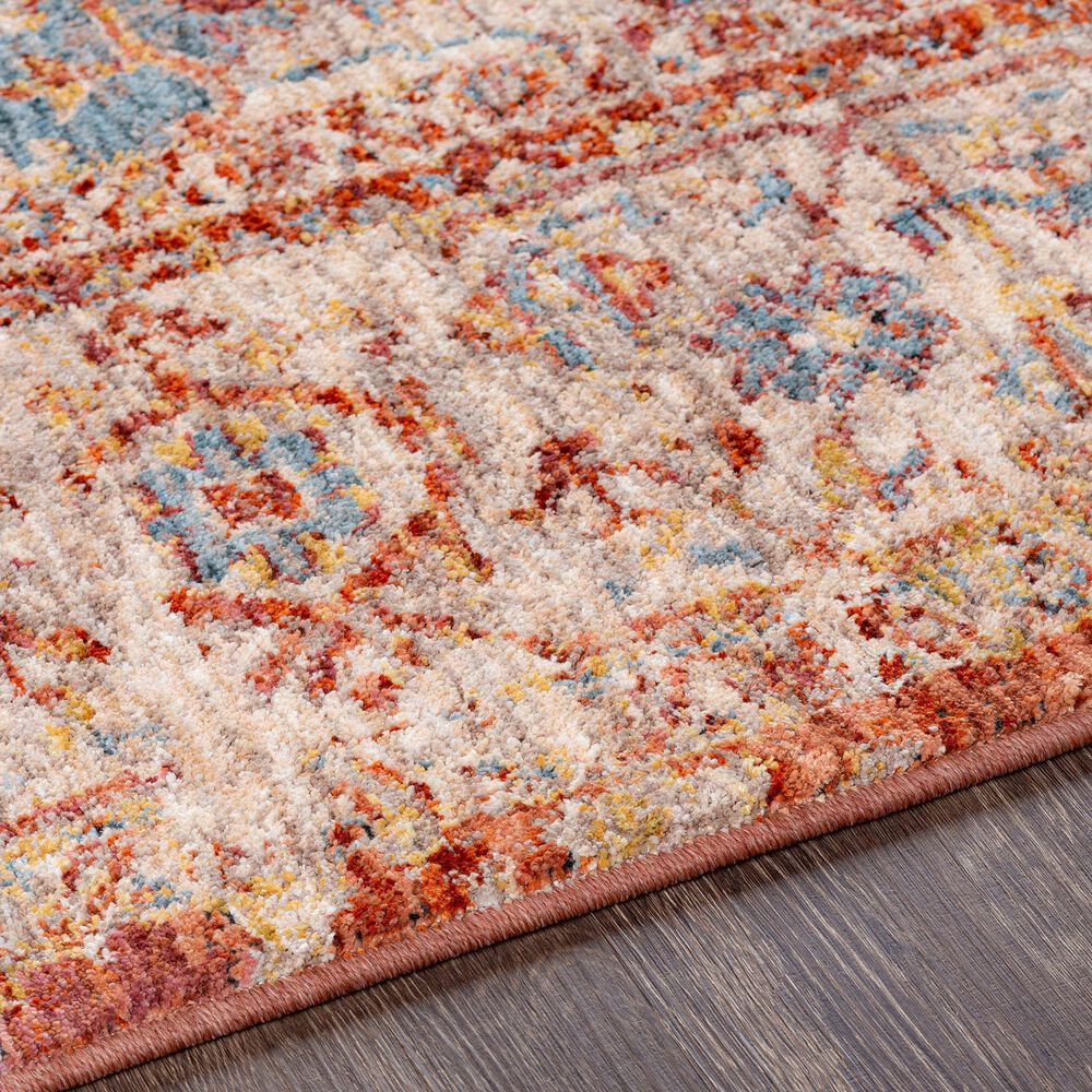 Surya Mirabel MBE-2311 6&#39;7&quot; x 9&#39;6&quot; Burnt Orange, Rust, Teal, Olive, Gray and Beige Area Rug, , large
