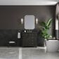 James Martin Vanities Brookfield 36" Single Bathroom Vanity in Black Onyx with 3 cm Charcoal Soapstone Quartz Top and Rectangular Sink, , large