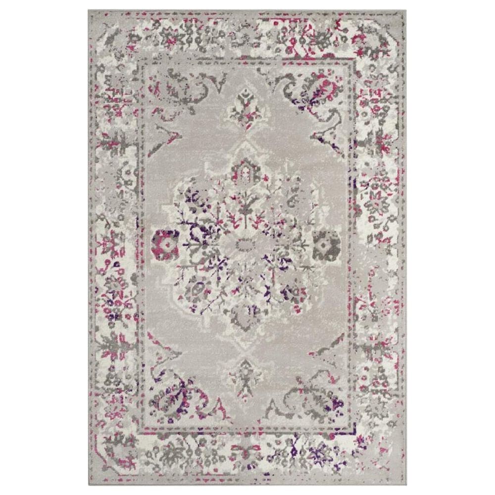 Safavieh Skyler SKY169P 5"1" x 7"6" Gray and Pink Area Rug, , large