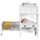 Mayberry Hill Hampton Twin Over Full Bunk Loft Bed with Staircase and Desk in White, , large