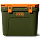 YETI Roadie 32 Wheeled Cooler in Olive and King Crab Orange, , large