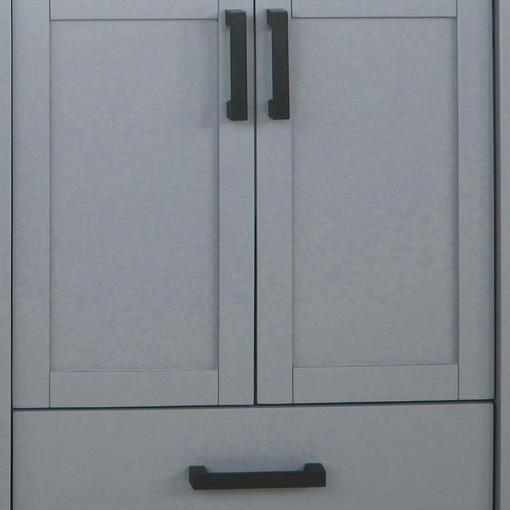 Lexora Home Ziva 72&quot; Double Bathroom Vanity in Dark Grey with 2 cm White Quartz Top and Rectangular Sinks, , large