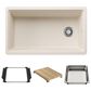 Blanco Inteos 33" Undermount Single Bowl Kitchen Sink in Soft White, , large