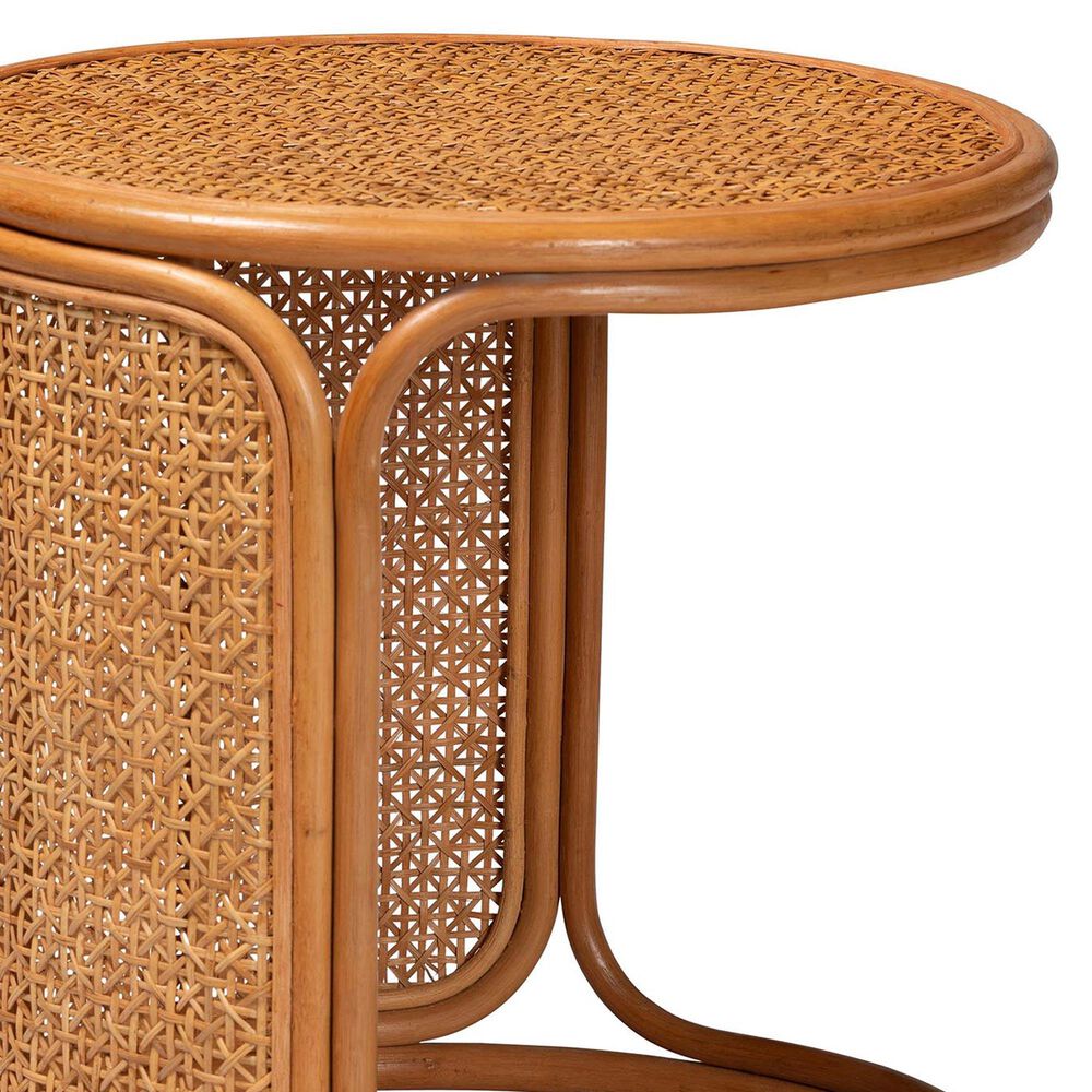 Baxton Studio Eldon Large End Table in Light Honey, , large