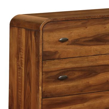 Pacific Landing Robyn 4 Piece Queen Bedroom Set in Dark Walnut, , large