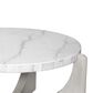 Bassett Mirror Gavin Round Cocktail Table in Driftwood and White, , large