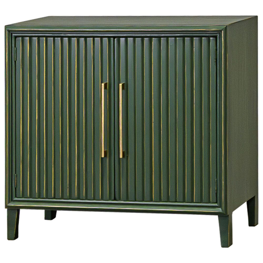 Rustic Root Riley Small Storage Cabinet in Green, , large