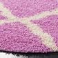 Safavieh Dallas Shag SGD257I-6R 6" x 6" Pink/Ivory Round Rug, , large
