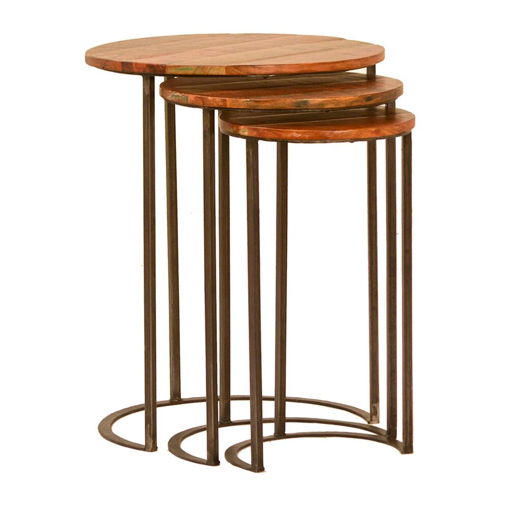 Blue Sun Designs Joyce 3-Piece Nesting Table Set in Nantucket, , large