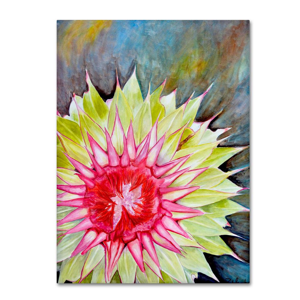 Timberlake Jennifer Redstreake "Thistle" Canvas Art 35x47, , large