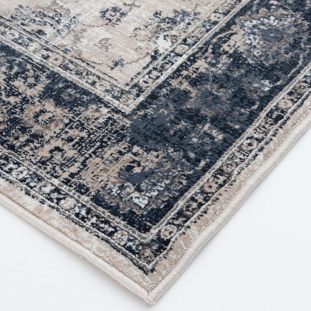 Central Oriental Clearwater Oriel 5&#39;3&quot; x 7&#39;7&quot; Biscuit and Nightfall Area Rug, , large