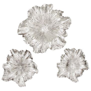 Maple and Jade 24" x 24" Wall Decor in Silver (Set of 3), , large