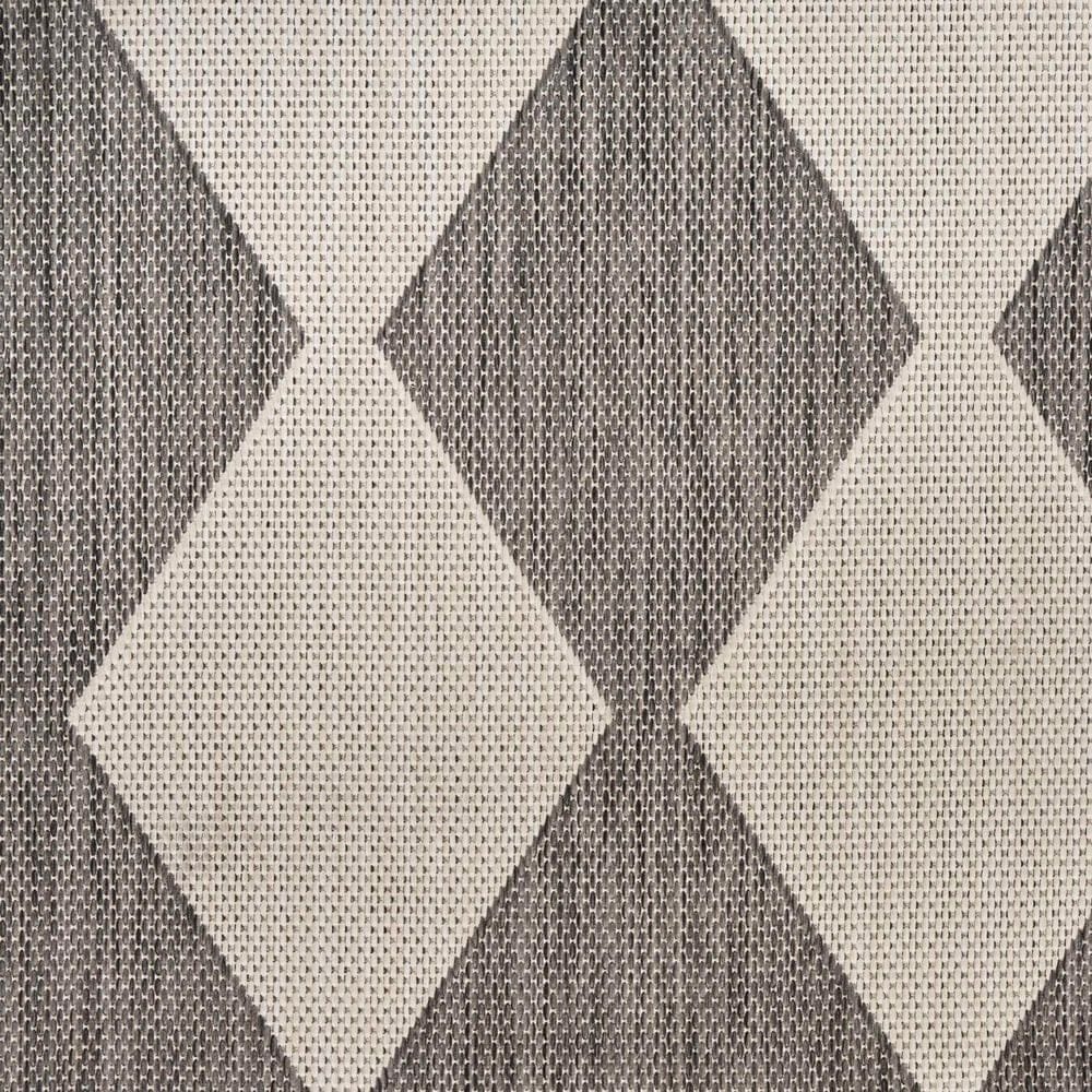 Nourison Positano Geometric Charcoal 4&#39; x 6&#39; Indoor/Outdoor Area Rug, , large