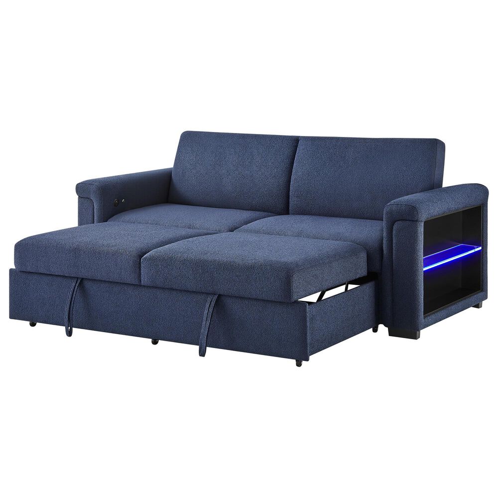Modern Market Pull-out Sofa Bed in Navy, , large