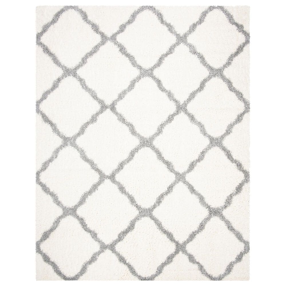 Safavieh Parma Shag PMA521A 8" x 10" Cream and Grey Area Rug, , large