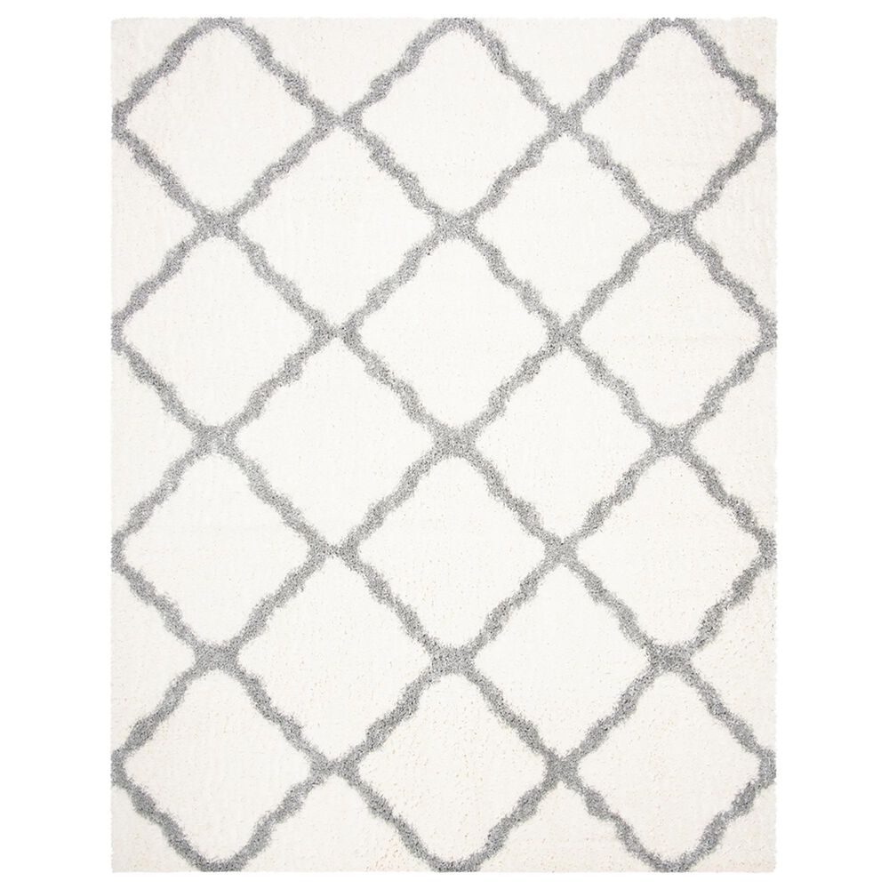 Safavieh Parma Shag PMA521A 8" x 10" Cream and Grey Area Rug, , large