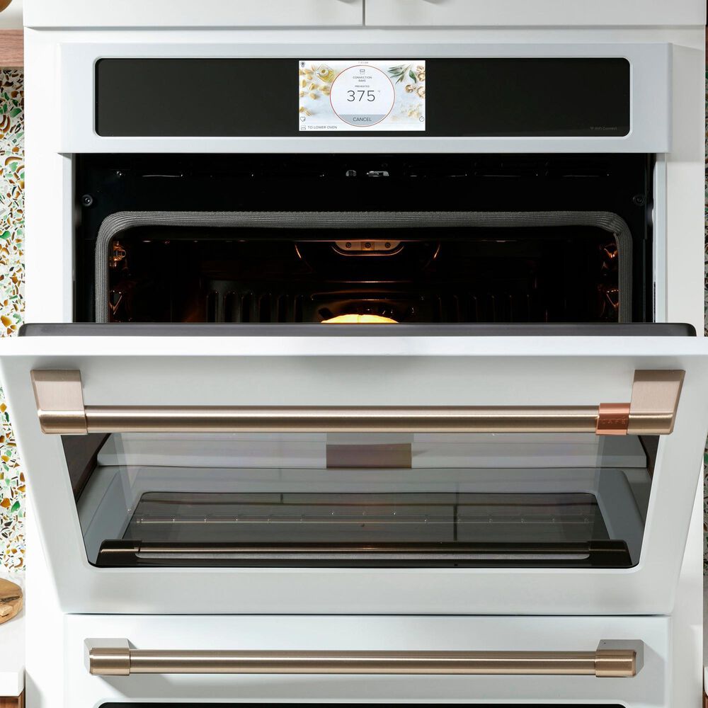 Cafe 2-Piece Kitchen Package with Matte White 30" Smart Built-In Convection Single Wall Oven and Stainless Steel 36" Touch Control Induction Cooktop, , large