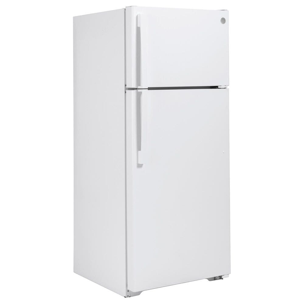 GE Appliances 17.5 Cu. Ft. Freestanding Top Freezer Refrigerator in White, , large
