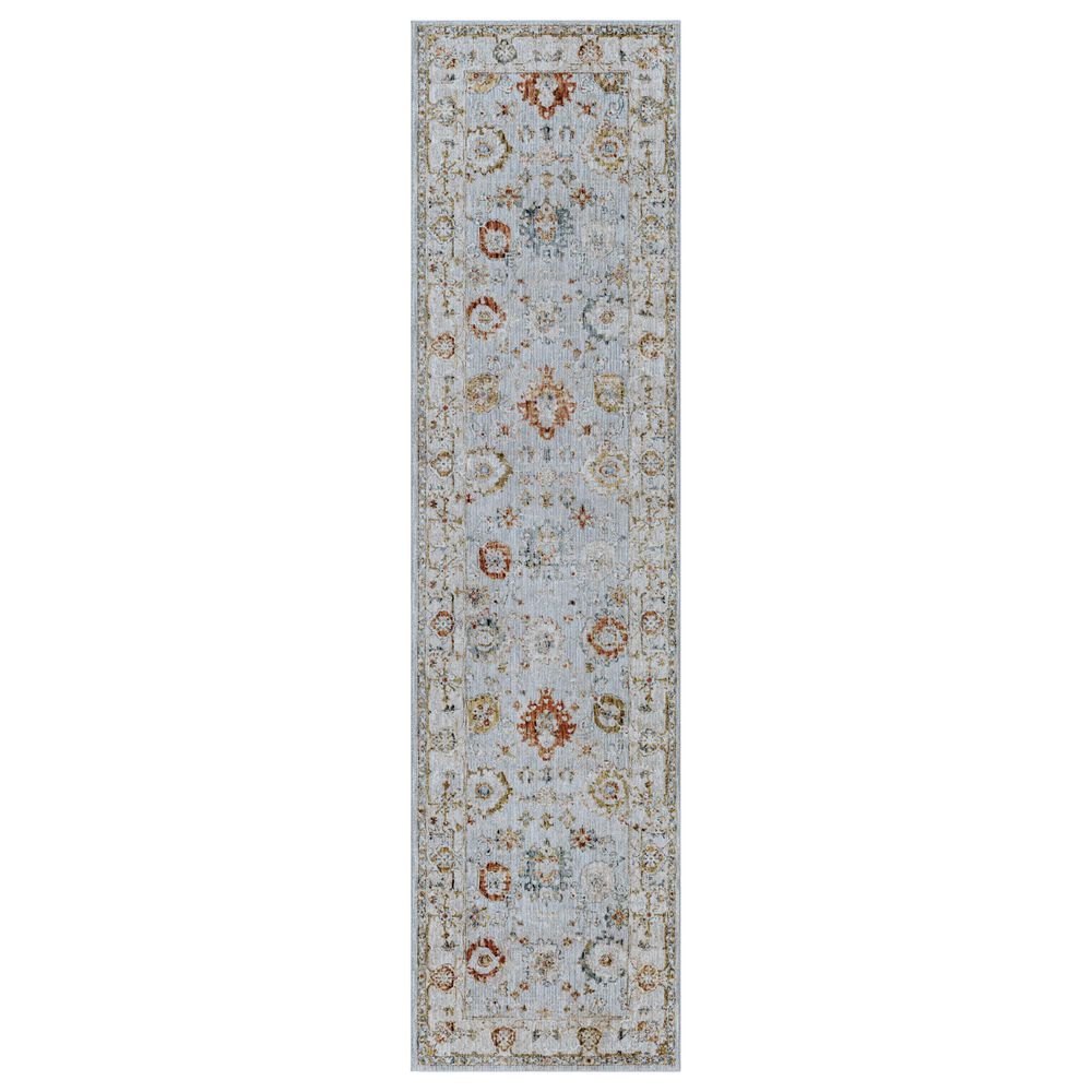 Surya Reina REN-2306 Light Gray, Cream, Denim, Rust, Mustard and Olive 2"7" x 10" Runner, , large
