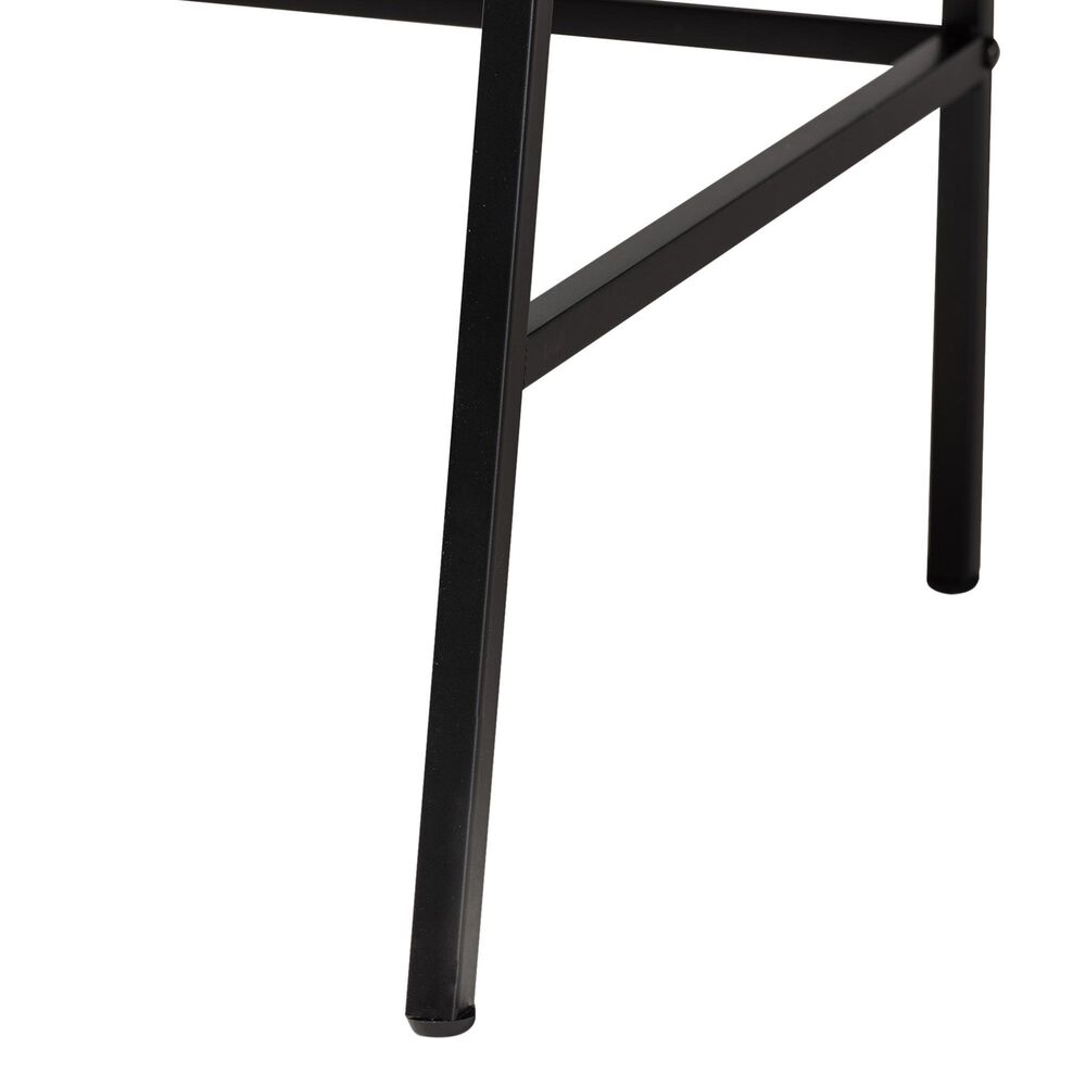 Baxton Studio Palmira Desk with Shelves in Walnut Brown and Black, , large