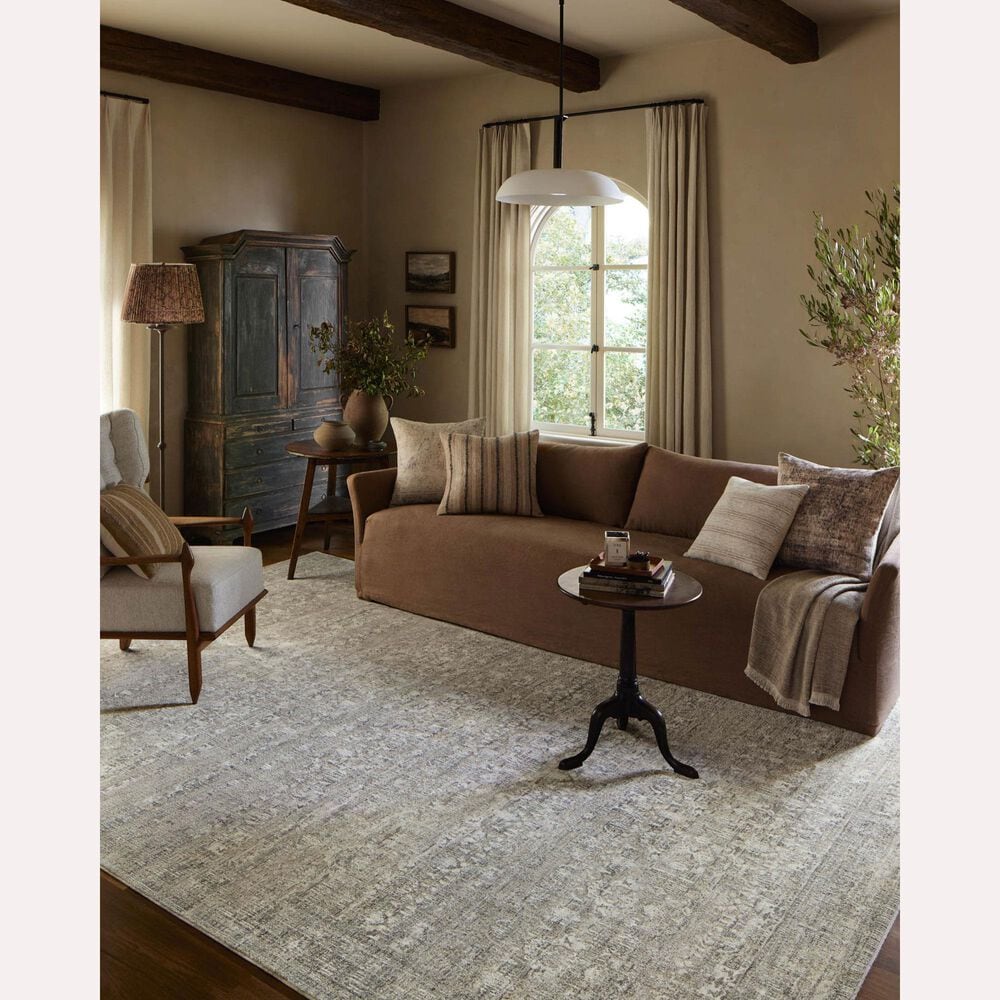 Amber Lewis x Loloi Honora Grey and Beige 3&#39;9&quot; x 5&#39;9&quot; Area Rug, , large