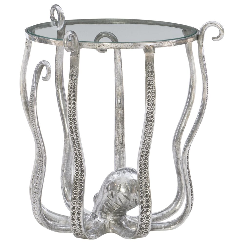 Linon Home Decor Octiana Octopus End Table in Silver, , large