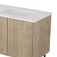 Lexora Home Lancy 48" Single Bathroom Vanity in Rustic Acacia with 2 cm White Quartz Top and Rectangular Sink, , large