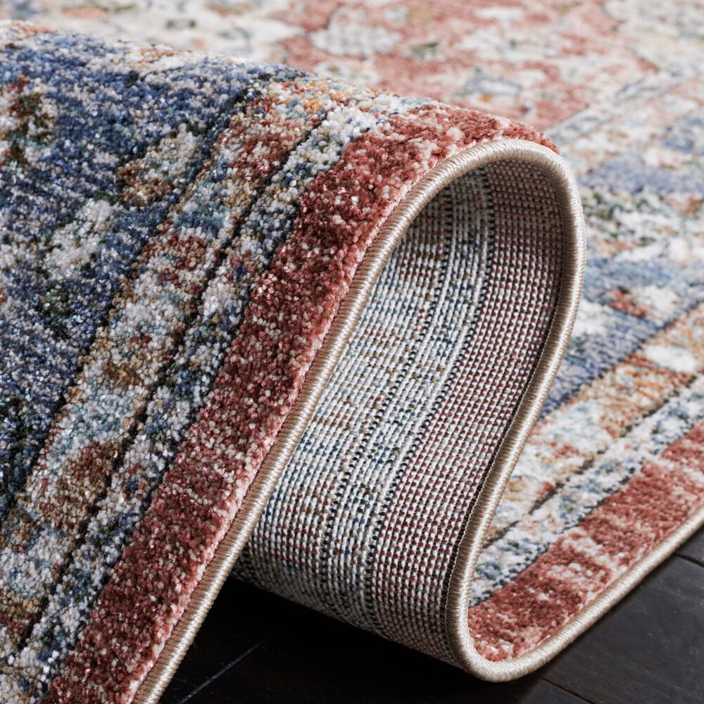 Safavieh Jasmine 2&#39;2&quot; x 9&#39; Rust and Blue Runner, , large